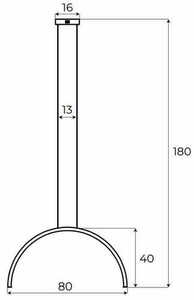 Lampa wisząca Max Light Trio Arc P0519 czarna 80 cm LED 21W small 1