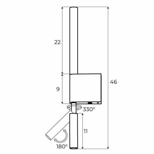 Sprawdź Kinkiet Max Light Organic W0339 czarny 2x2W LED 47 cm metalowy