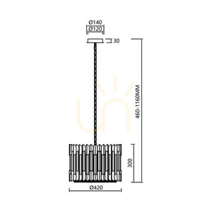 Kryształowy Żyrandol Ritz Gold 7x E14 small 4