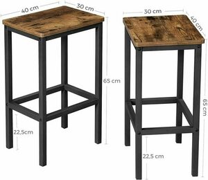 Taborety Barowe 2szt - LBC65X small 2