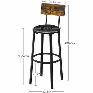 Taborety Barowe 2szt - LBC069B81 small 2