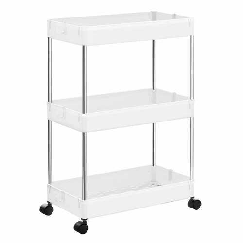 Sprawdź Szafka na kółkach 3 półki biała - KSC009W01