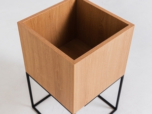 Donica PALMUS METAL 80x35x35 - dąb(3395), czarny small 4