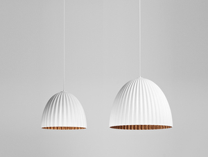 Lampa wisząca PLISSART L - biały/miedź small 3
