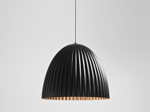 Sprawdź Lampa wisząca PLISSART L - czarny/miedź