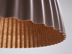 Lampa wisząca PLISSART L - brązowy/miedziany small 4