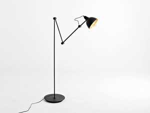 Lampa podłogowa COBEN FLOOR - czarny (złoty środek klosza) small 0