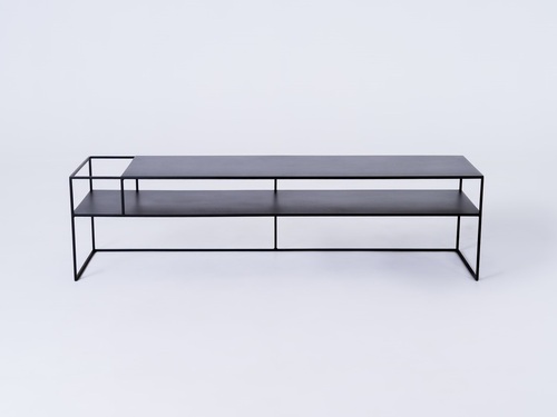 Sprawdź Stolik RTV SENSO FLOWER METAL 170x45 L - czarny
