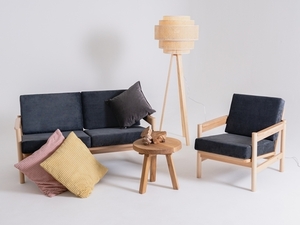 Sofa CARL 2 os. - gwiaździsta noc(mt16), naturalny small 1