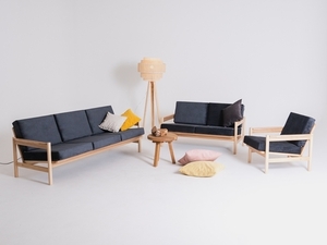 Sofa CARL 3 os. - gwiaździsta noc(mt16), naturalny small 2