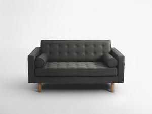 Sofa TOPIC WOOD 2 os. - stalowy(et91), naturalny small 3