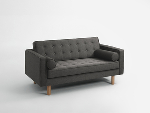 Sofa TOPIC WOOD 2 os. - stalowy(et91), naturalny small 0