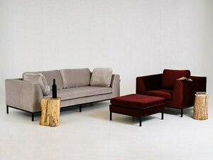 Sofa AMBIENT 3 os. - kokos(rv21), czarny small 2