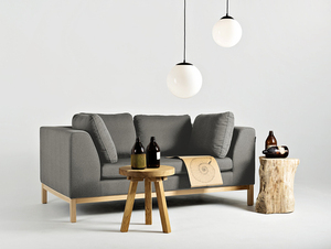Sofa AMBIENT WOOD 2 os. rozkł. - kwarc(ml84), naturalny small 2