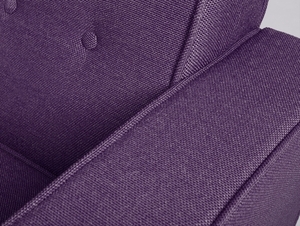 Sofa rozkładana 3-osobowa CustomForm ZUGO – śliwkowa 1309, orzech small 3