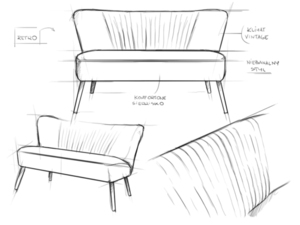 Sofa HARRY 2 os. - marakuja(rv41), naturalny small 7
