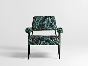 Fotel SIMPLE - tropical vibes(dar01), czarny small 3