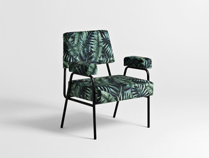 Fotel SIMPLE - tropical vibes(dar01), czarny small 0