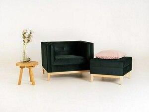 Fotel by-TOM - avocado(rv38), naturalny small 2