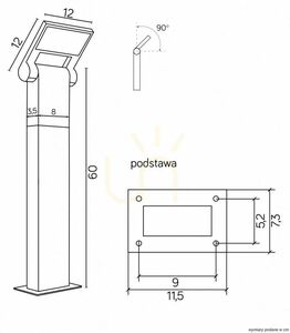 Słupek oświetleniowy LED SU-MA 11702-600 DG ciemny popiel 60 cm IP54 small 5