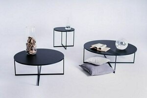 Stolik kawowy CustomForm NIKO 80, czarny, Ø80 cm small 2