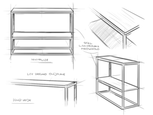 Konsola JULITA SOLID WOOD 75-2F - dąb, biały small 5