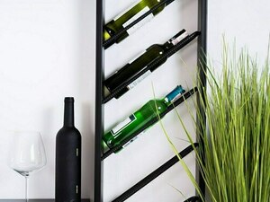 Regał na wino PORTO - czarny small 1