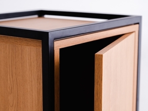 Regał SKAP 2R1 DOOR x2 - czarny small 4