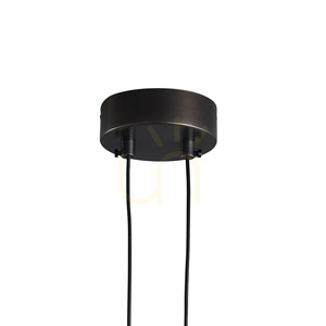 Lampa wisząca AMICI ST-D7774, świecąca obręcz Ø18,5 cm, czarny mosiądz, złota figurka, LED 7 W 3000 K small 8
