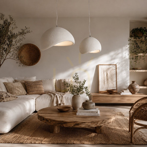 Lampa wisząca STONE biała 60 cm small 1