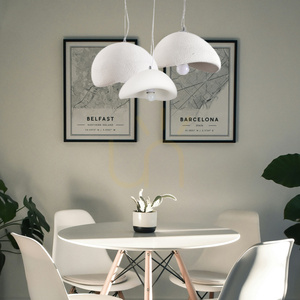 Lampa wisząca STONE biała 60 cm small 5