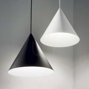 Lampa wisząca Ideallux A-LINE 232744 czarna metalowa E27 30 cm small 1