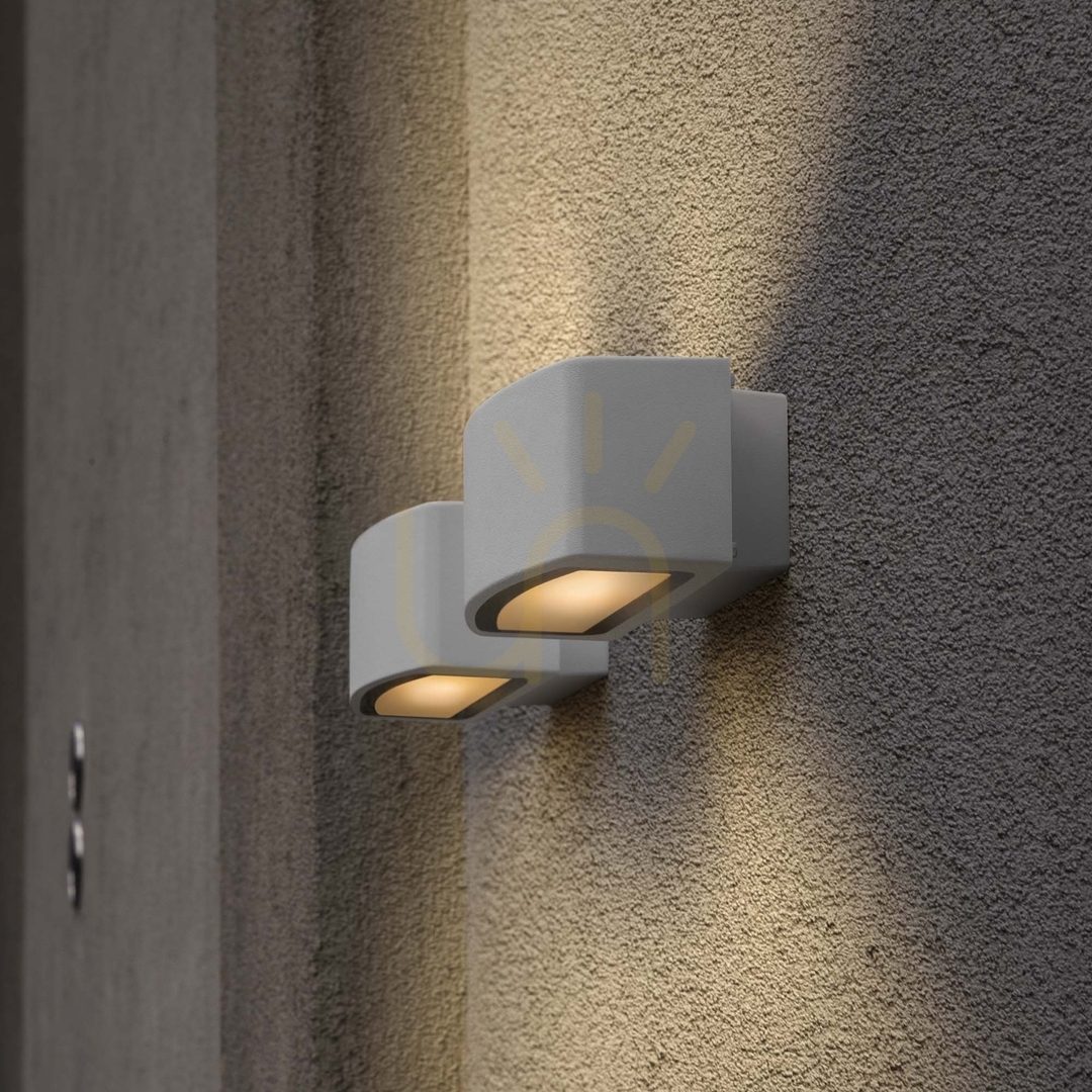 Obejrzyj Kinkiet zewnętrzny Ideallux Andromeda 066868 biały E27 IP55 22 cm Kinkiet zewnętrzny Ideallux Andromeda 066868 biały E27 IP55 22 cm