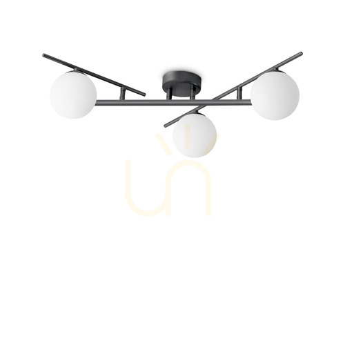 Sprawdź Plafon Ideallux Atlas PL3 Nero czarny 3xG9 50 cm 311357