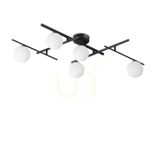 Sprawdź Plafon Ideallux ATLAS PL5 Nero czarny 5xG9 328218 106 cm