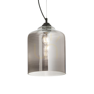 Lampa wisząca Ideallux Bistro 112312 przydymiona E27 1x60W 24 cm small 0