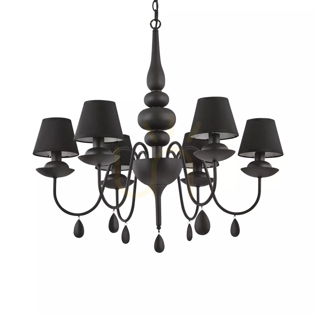 Zobacz Lampa wisząca Ideallux Blanche 035581 biała 6xE14 78 cm Lampa wisząca Ideallux Blanche 035581 biała 6xE14 78 cm