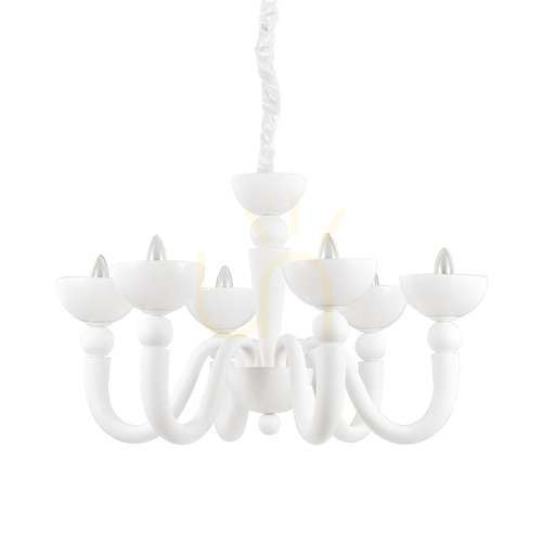 Sprawdź Lampa wisząca Ideallux BON SP6 biała 6xE14 80 cm 093994