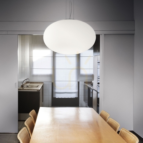 Sprawdź Lampa wisząca Ideallux CANDY 086736 biała szklana E27 40 cm