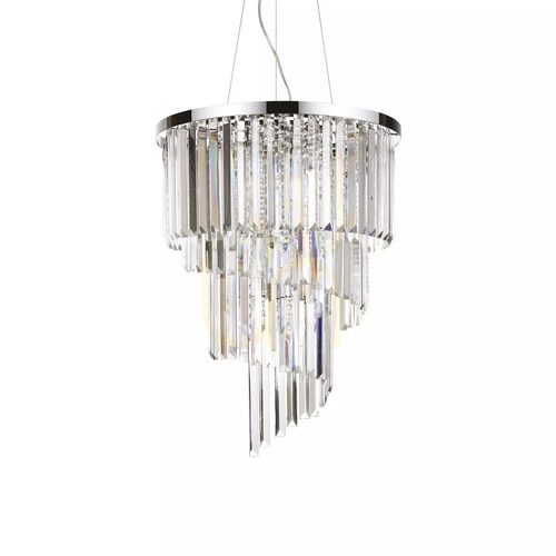 Sprawdź Lampa wisząca Ideallux Carlton SP12 chrom 12xE14 50 cm 166247