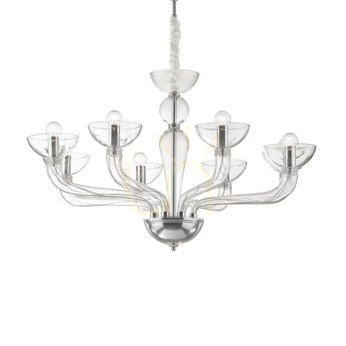 Sprawdź Lampa wisząca Ideallux Casanova SP8 transparentna 8xE14 88 cm 044255