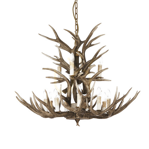 Sprawdź Lampa wisząca Ideallux Chalet 113975 beżowa 12xE14 100 cm