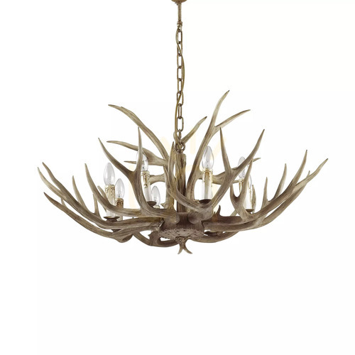 Sprawdź Lampa wisząca Ideallux Chalet 115504 beżowa 8xE14 91 cm