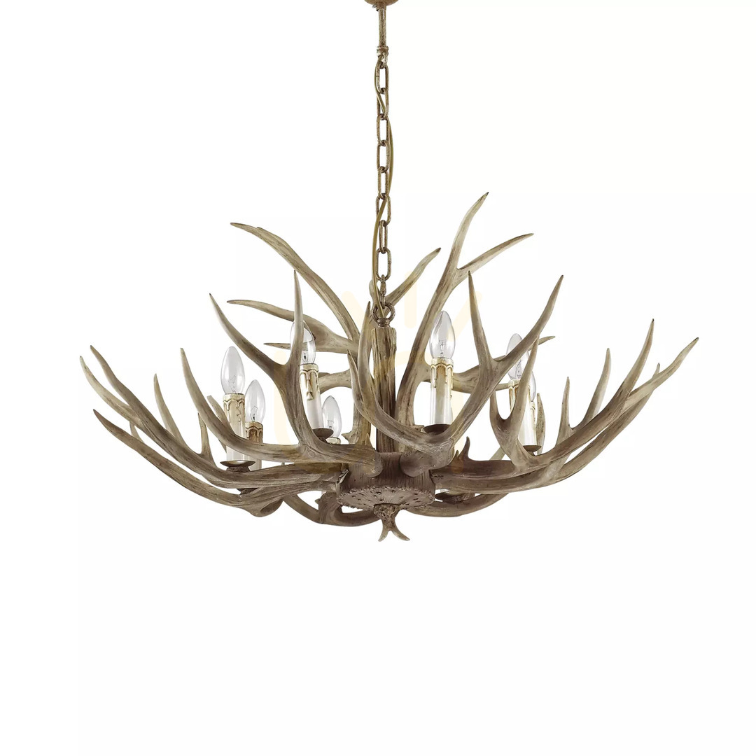 Zobacz Lampa wisząca Ideallux Chalet 115504 beżowa 8xE14 91 cm Lampa wisząca Ideallux Chalet 115504 beżowa 8xE14 91 cm