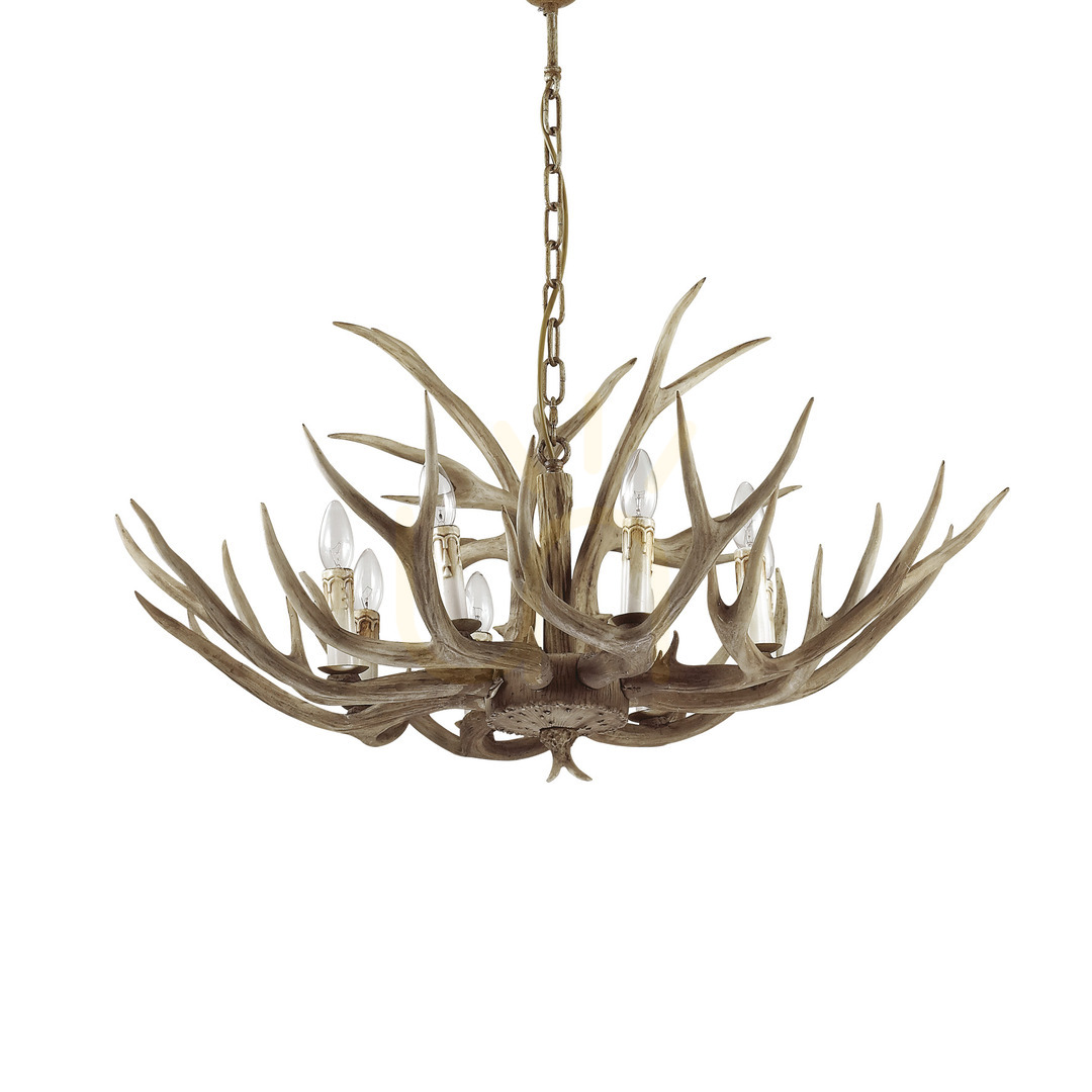 Sprawdź Lampa wisząca Ideallux Chalet 115504 beżowa 8xE14 91 cm Lampa wisząca Ideallux Chalet 115504 beżowa 8xE14 91 cm