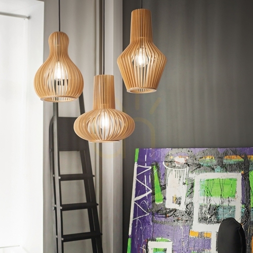 Sprawdź Lampa wisząca Ideallux Citrus drewniana E27 1x60W 26 cm 159850
