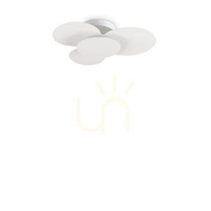 Plafon LED Ideallux Cloud 263519 biały 33W 52 cm small 0