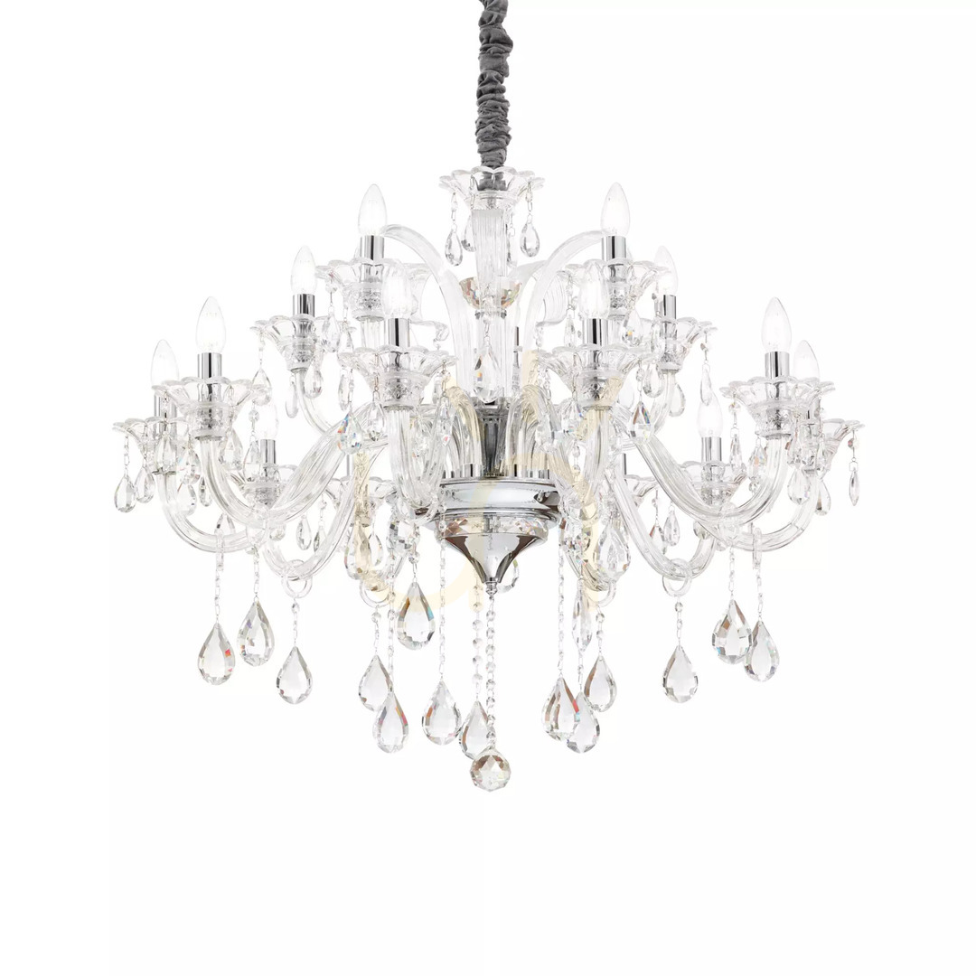 Zobacz Lampa wisząca Ideallux COLOSSAL 114170 15xE14 kryształowa chrom 95 cm Lampa wisząca Ideallux COLOSSAL 114170 15xE14 kryształowa chrom 95 cm