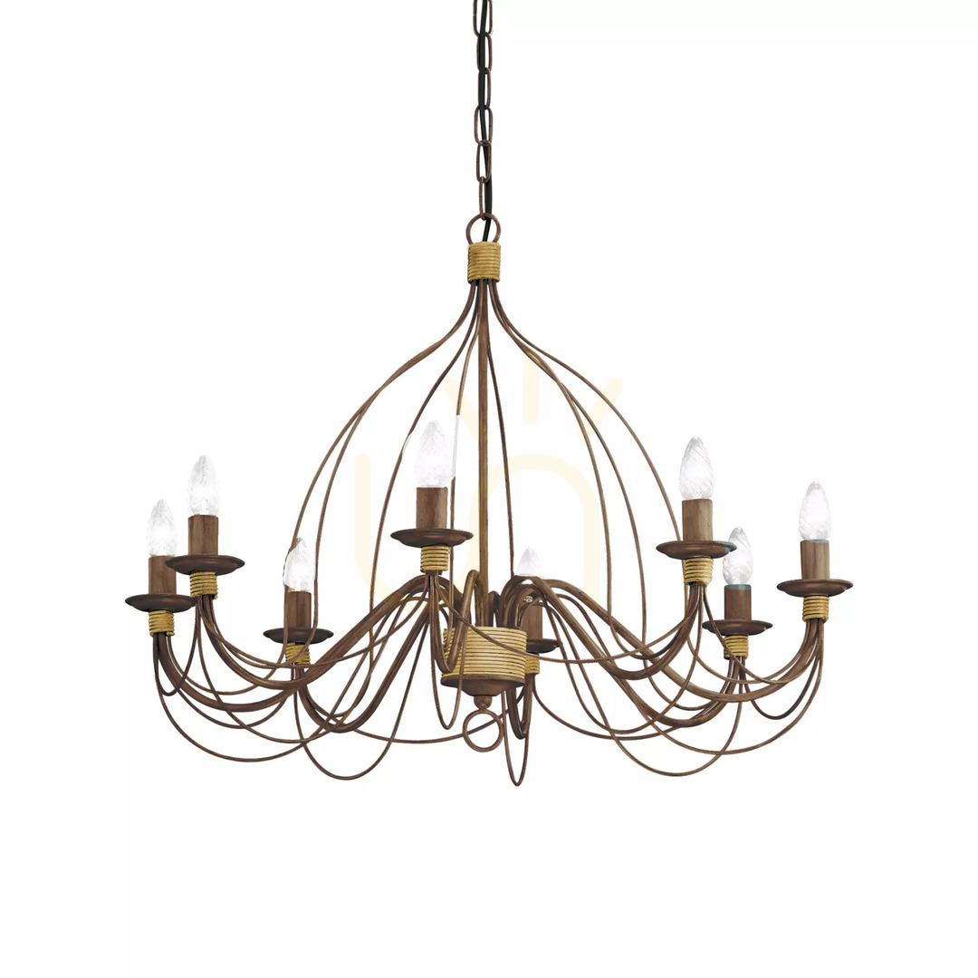 Obejrzyj Lampa wisząca Ideallux CORTE 005898 biała 8xE14 80 cm Lampa wisząca Ideallux CORTE 005898 biała 8xE14 80 cm