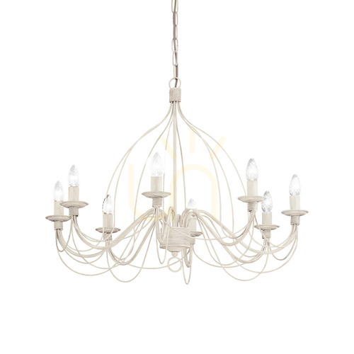 Sprawdź Lampa wisząca Ideallux CORTE 005898 biała 8xE14 80 cm